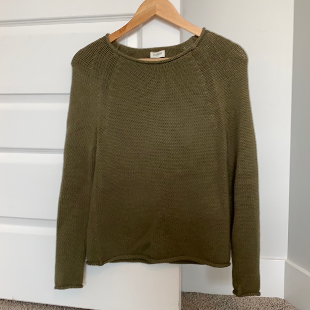J Crew olive green sweater